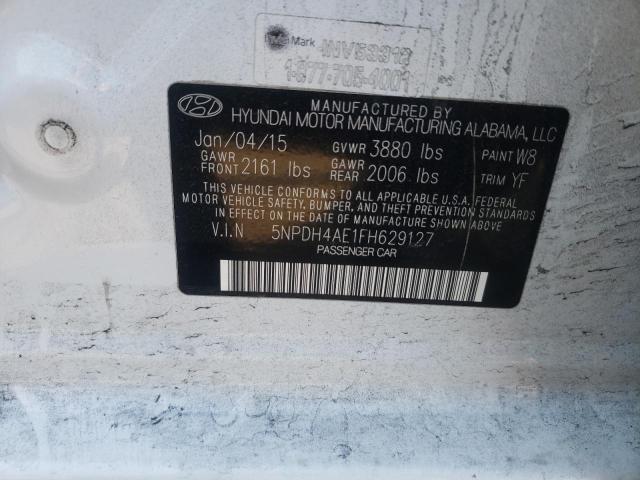 5NPDH4AE1FH629127 - 2015 HYUNDAI ELANTRA SE WHITE photo 13