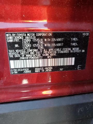 JTMH1RFV5MD068722 - 2021 TOYOTA RAV4 LE RED photo 13