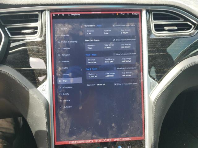 5YJSA1E16HF195774 - 2017 TESLA MODEL S 黑色 照片 9