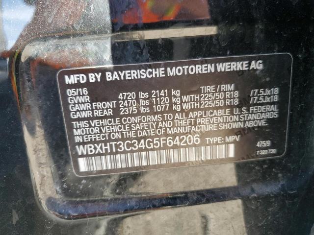 WBXHT3C34G5F64206 - 2016 BMW X1 XDRIVE28I BLACK photo 14