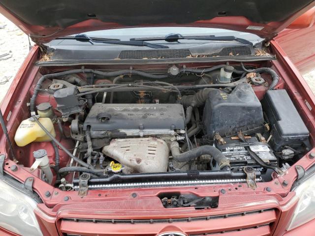 JTEGD21A030055330 - 2003 TOYOTA HIGHLANDER RED photo 11