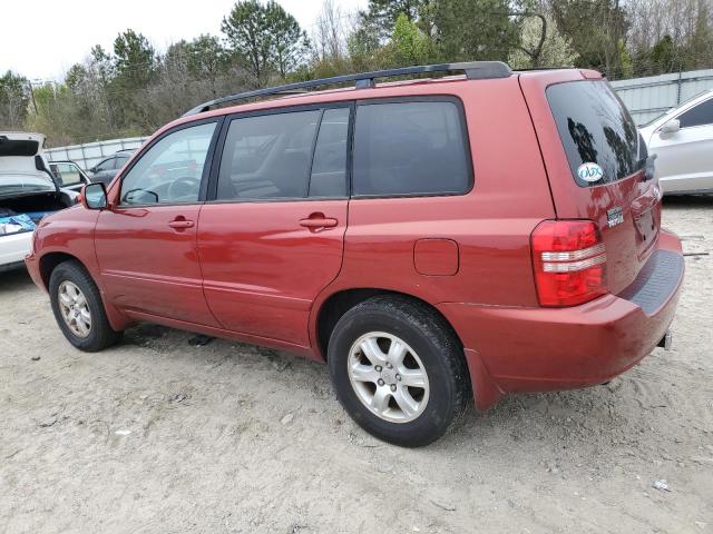 JTEGD21A030055330 - 2003 TOYOTA HIGHLANDER RED photo 2