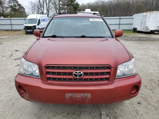 JTEGD21A030055330 - 2003 TOYOTA HIGHLANDER RED photo 5