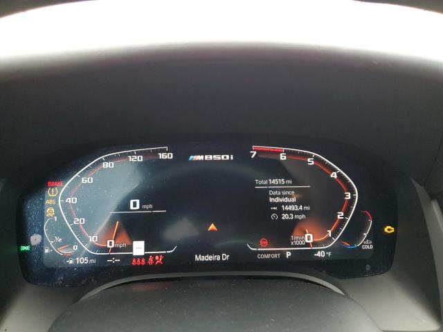 WBAGV8C02NCJ61348 - 2022 BMW M850XI BLACK photo 9