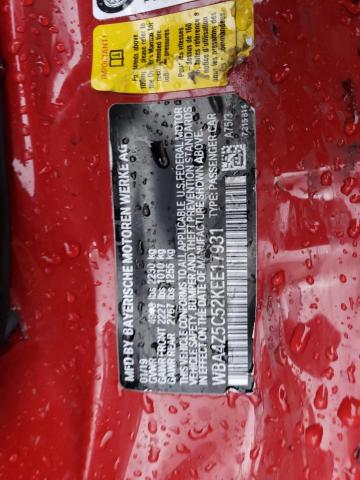 WBA4Z5C52KEE17931 - 2019 BMW 440I RED photo 13