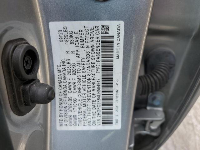 2HGFC2F84LH584947 - 2020 HONDA CIVIC SPORT 银色 照片 13