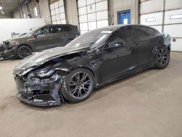 5YJSA1E64MF454817 - 2021 TESLA MODEL S BLACK photo 1