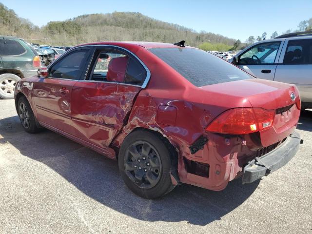 KNAGE228395305410 - 2009 KIA OPTIMA LX RED photo 2