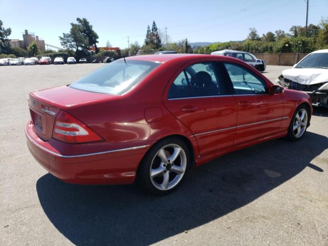 WDBRF40J25F689211 - 2005 MERCEDES-BENZ C 230K SPORT SEDAN RED photo 3