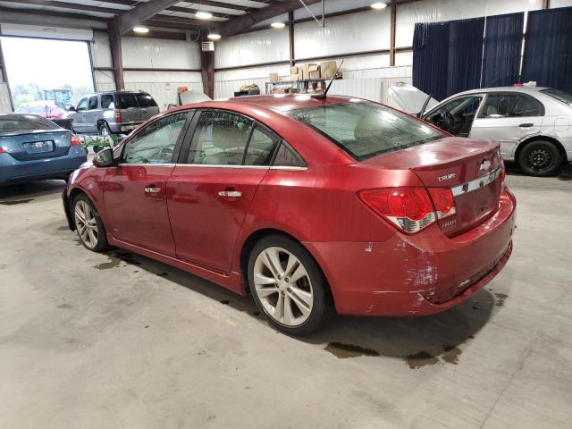 1G1PG5SB5D7186727 - 2013 CHEVROLET CRUZE LTZ RED photo 2