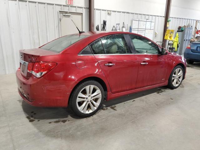 1G1PG5SB5D7186727 - 2013 CHEVROLET CRUZE LTZ RED photo 3