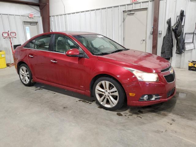 1G1PG5SB5D7186727 - 2013 CHEVROLET CRUZE LTZ RED photo 4