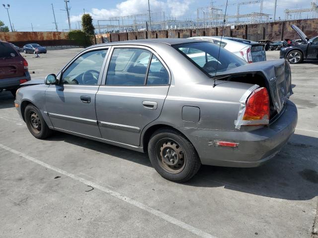 KMHCG45C84U544713 - 2004 HYUNDAI ACCENT GL GRAY photo 2