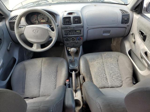 KMHCG45C84U544713 - 2004 HYUNDAI ACCENT GL GRAY photo 8