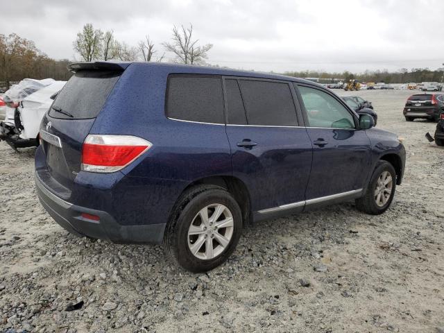 5TDBK3EH4DS206931 - 2013 TOYOTA HIGHLANDER BASE BLUE photo 3