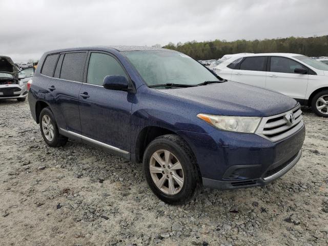 5TDBK3EH4DS206931 - 2013 TOYOTA HIGHLANDER BASE BLUE photo 4