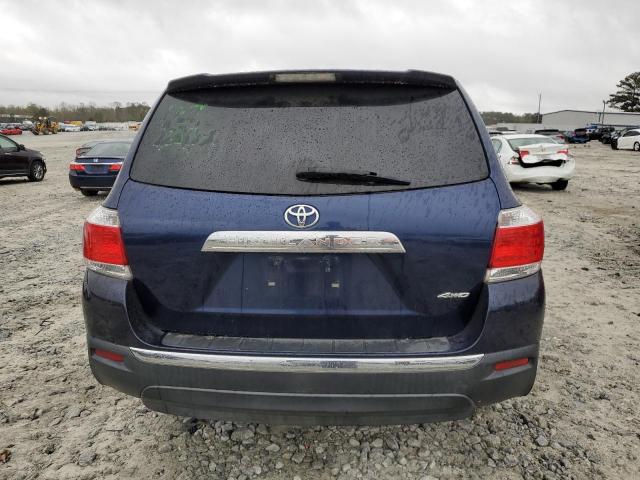 5TDBK3EH4DS206931 - 2013 TOYOTA HIGHLANDER BASE BLUE photo 6