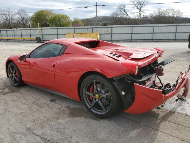 ZFF68NHA2E0198036 - 2014 FERRARI 458 SPIDER RED photo 2