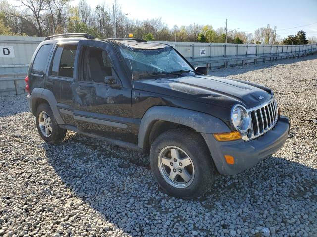 1J4GL48K55W630078 - 2005 JEEP LIBERTY SPORT BLACK photo 4