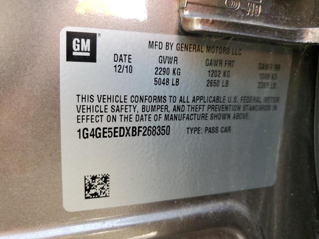 1G4GE5EDXBF268350 - 2011 BUICK LACROSSE CXS 棕色 照片 12