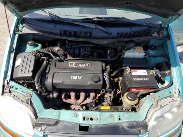 KL1TD62675B503128 - 2005 CHEVROLET AVEO BASE TURQUOISE photo 11