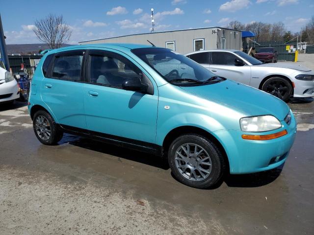 KL1TD62675B503128 - 2005 CHEVROLET AVEO BASE TURQUOISE photo 4
