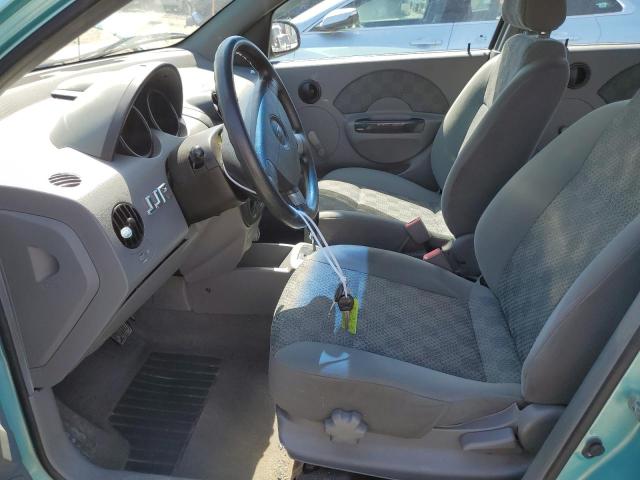 KL1TD62675B503128 - 2005 CHEVROLET AVEO BASE TURQUOISE photo 7