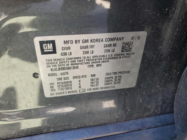 KL4CJBSB5GB613549 - 2016 BUICK ENCORE CONVENIENCE 灰色 照片 13