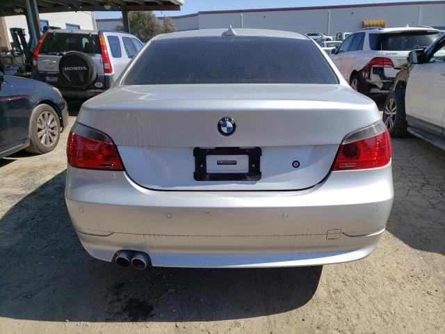 WBANB53506CP00920 - 2006 BMW 550 I SILVER photo 6