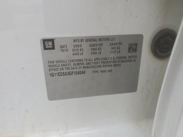 1G11C5SA0GF154044 - 2016 CHEVROLET MALIBU LIM LT 白色 照片 12