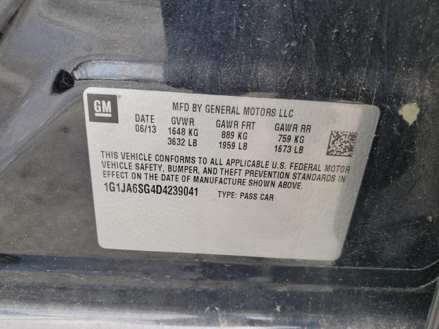 1G1JA6SG4D4239041 - 2013 CHEVROLET SONIC LS BLACK photo 12