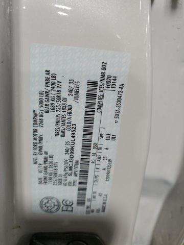 5LMCJ3D99KUL49523 - 2019 LINCOLN MKC RESERVE WHITE photo 12