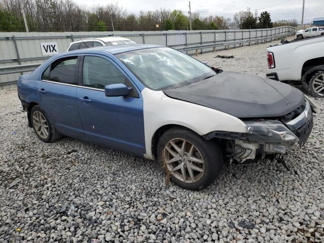 3FAHP0JA7AR136610 - 2010 FORD FUSION SEL BLUE photo 4