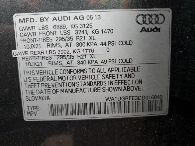 WA1DGBFE3DD016049 - 2013 AUDI Q7 PRESTIGE GRAY photo 14