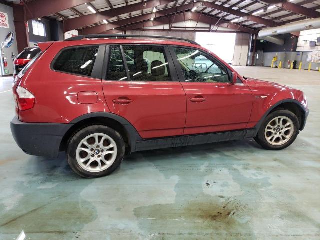 WBXPA73435WC45369 - 2005 BMW X3 2.5I RED photo 3