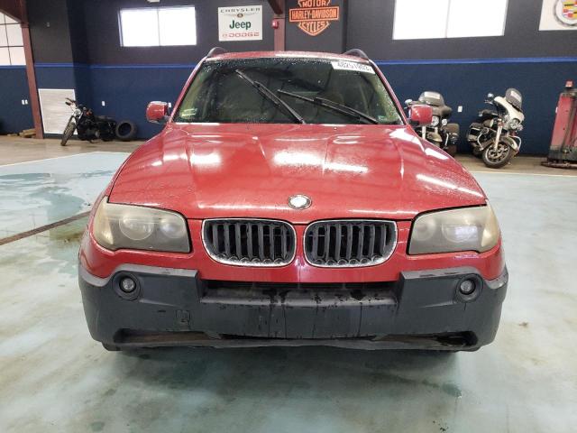 WBXPA73435WC45369 - 2005 BMW X3 2.5I RED photo 5