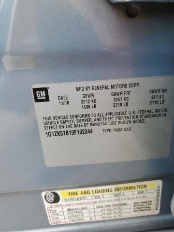 1G1ZK57B19F192344 - 2009 CHEVROLET MALIBU LTZ 灰色 照片 12