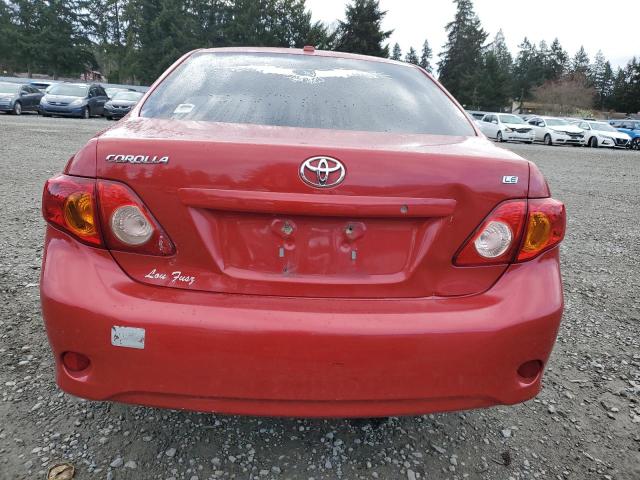 1NXBU4EE0AZ350131 - 2010 TOYOTA COROLLA BASE RED photo 6