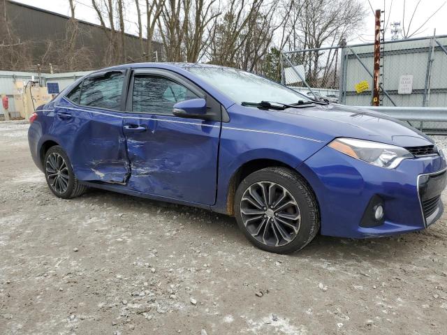 2T1BURHE6EC209595 - 2014 TOYOTA COROLLA L BLUE photo 4