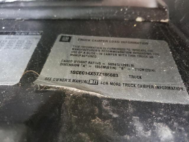 1GCEC14X57Z186683 - 2007 CHEVROLET SILVERADO C1500 CLASSIC Mavi foto 10