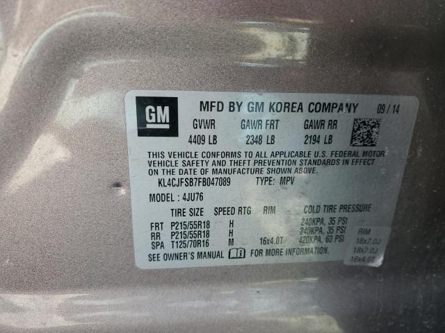 KL4CJFSB7FB047089 - 2015 BUICK ENCORE CONVENIENCE 棕色 照片 13