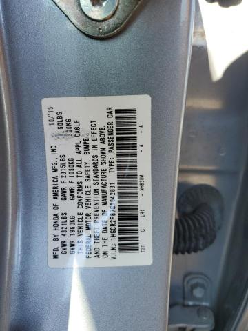 1HGCR2F87GA042831 - 2016 HONDA ACCORD EXL SILVER photo 13