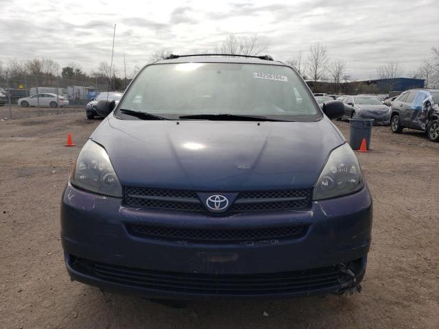 5TDZA23C64S062317 - 2004 TOYOTA SIENNA CE BLUE photo 5