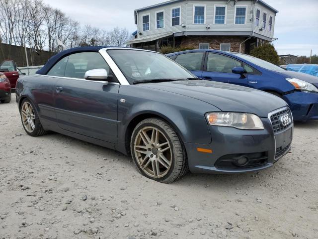 WUARL48H38K900491 - 2008 AUDI S4 QUATTRO CABRIOLET GRAY photo 4