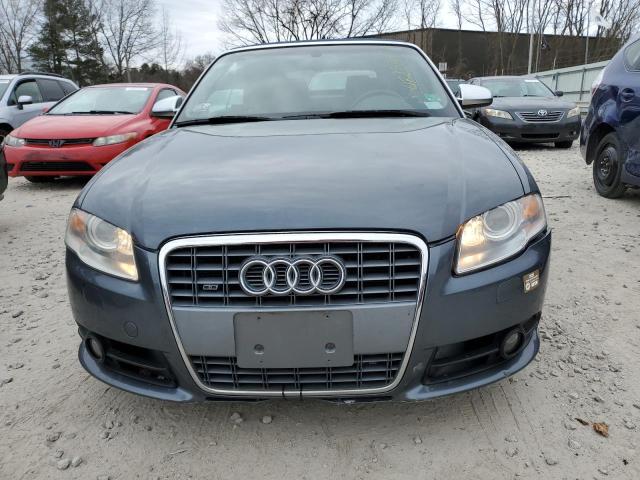 WUARL48H38K900491 - 2008 AUDI S4 QUATTRO CABRIOLET GRAY photo 5