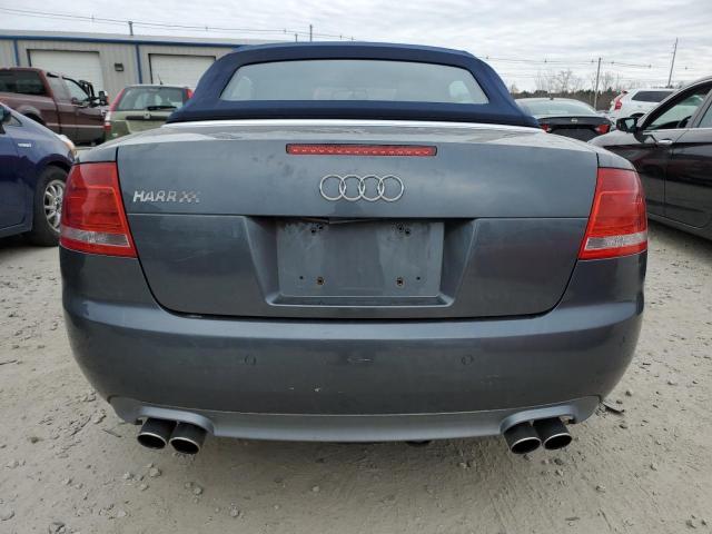 WUARL48H38K900491 - 2008 AUDI S4 QUATTRO CABRIOLET GRAY photo 6