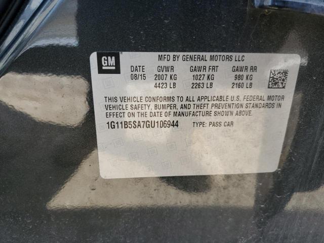 1G11B5SA7GU106944 - 2016 CHEVROLET MALIBU LIM LS CHARCOAL photo 12