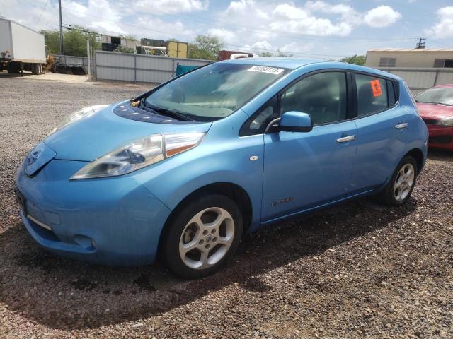 JN1AZ0CP6BT005582 - 2011 NISSAN LEAF SV BLUE photo 1