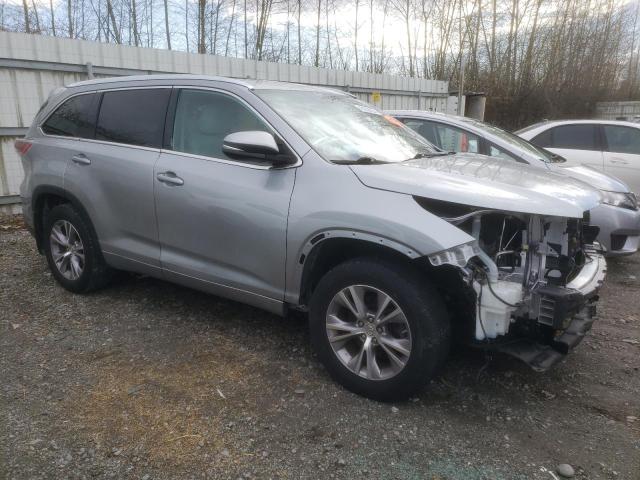 5TDJKRFH9FS218895 - 2015 TOYOTA HIGHLANDER XLE Արծաթագույն լուսանկար 4