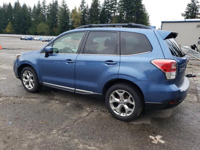 JF2SJAWC6JH415258 - 2018 SUBARU FORESTER 2.5I TOURING BLUE photo 2